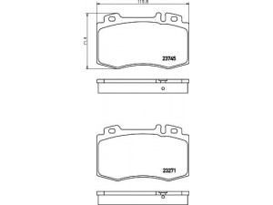 HELLA PAGID 8DB 355 010-101 stabdžių trinkelių rinkinys, diskinis stabdys 
 Techninės priežiūros dalys -> Papildomas remontas
0034205820, 0044200520, 004420052067