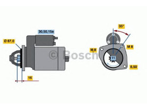 BOSCH 0 986 014 800 starteris 
 Elektros įranga -> Starterio sistema -> Starteris
50001602, 75019950, 50001602, 75019950