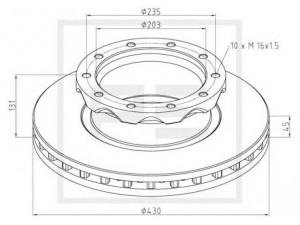 PE Automotive 466.102-00A stabdžių diskas
0.8213.3300, 0.8213.5830, 1101.5508