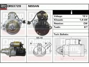 DELCO REMY DRS3729 starteris 
 Elektros įranga -> Starterio sistema -> Starteris
M1T72981A, M1T78881, 23300-2J260