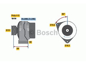 BOSCH 0 986 039 431 kintamosios srovės generatorius 
 Elektros įranga -> Kint. sr. generatorius/dalys -> Kintamosios srovės generatorius
12 31 2 244 833, 12 31 2 244 883