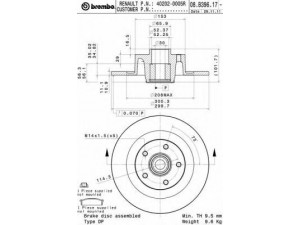 BREMBO 08.B396.17 stabdžių diskas 
 Dviratė transporto priemonės -> Stabdžių sistema -> Stabdžių diskai / priedai
402020005R