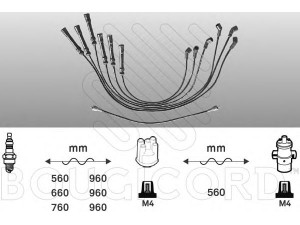 BOUGICORD 4107 uždegimo laido komplektas 
 Kibirkšties / kaitinamasis uždegimas -> Uždegimo laidai/jungtys
12121270550, 12121705715, 12121705716
