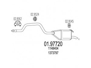 MTS 01.97720 galinis duslintuvas 
 Išmetimo sistema -> Duslintuvas
1148404, 1149870, 1213491, 1373797
