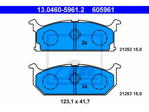 ATE 13.0460-5961.2 stabdžių trinkelių rinkinys, diskinis stabdys 
 Techninės priežiūros dalys -> Papildomas remontas
55200-82830, 55210-82020