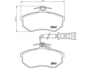 HELLA PAGID 8DB 355 017-651 stabdžių trinkelių rinkinys, diskinis stabdys 
 Techninės priežiūros dalys -> Papildomas remontas
437698151, 443398151F, 443698151C