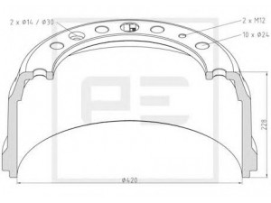 PE Automotive 106.064-00A stabdžių būgnas 
 Stabdžių sistema -> Būgninis stabdys -> Stabdžių būgnas
0 094 903, 0 284 620, 094903, 1 233 462