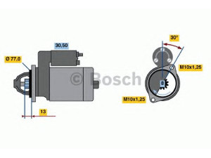 BOSCH 0 986 020 411 starteris 
 Elektros įranga -> Starterio sistema -> Starteris
1810A001, M 0 T 20671, M 0 T 20672