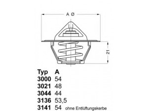 WAHLER 3136.82D50 termostatas, aušinimo skystis 
 Aušinimo sistema -> Termostatas/tarpiklis -> Thermostat
79 100 111 01, 79 100 143 90, 79 100 165 60