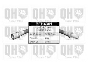 QUINTON HAZELL BFH4301 stabdžių žarnelė 
 Stabdžių sistema -> Stabdžių žarnelės
FBH 6141, 6 102 786