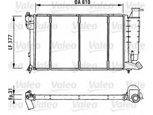 VALEO 731181 radiatorius, variklio aušinimas 
 Aušinimo sistema -> Radiatorius/alyvos aušintuvas -> Radiatorius/dalys
1301-JY, 1301-N8, 1301-W8, 1301JY