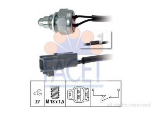 FACET 7.6261 jungiklis, atbulinės eigos žibintas 
 Elektros įranga -> Šviesų jungikliai/relės/valdymas -> Šviesų jungiklis/svirtis
84210-52010