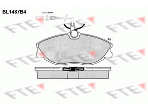 FTE BL1487B4 stabdžių trinkelių rinkinys, diskinis stabdys 
 Techninės priežiūros dalys -> Papildomas remontas
425143, 425132, 425144, 425160