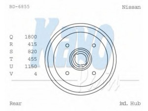 KAVO PARTS BD-6855 stabdžių būgnas 
 Stabdžių sistema -> Būgninis stabdys -> Stabdžių būgnas
1320208M02, 4320201A01, 4320201A02