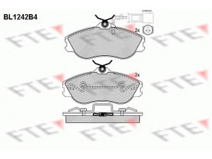 FTE BL1242B4 stabdžių trinkelių rinkinys, diskinis stabdys 
 Techninės priežiūros dalys -> Papildomas remontas
323 223 072, 323 223 379, 441 615 116 K