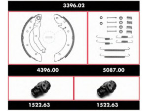 ROADHOUSE 3396.02 stabdžių rinkinys, būgniniai stabdžiai 
 Stabdžių sistema -> Būgninis stabdys -> Stabdžių remonto rinkinys
BMWKF07