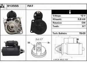 EDR 913555 starteris 
 Elektros įranga -> Starterio sistema -> Starteris