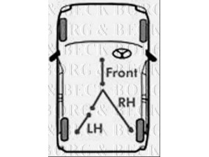 BORG & BECK BKB1946 trosas, stovėjimo stabdys 
 Stabdžių sistema -> Valdymo svirtys/trosai
3640021B00, 3640030B00