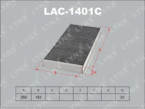 LYNXauto LAC-1401C filtras, salono oras 
 Techninės priežiūros dalys -> Techninės priežiūros intervalai
1062253, 1121106, 1139654, 1382861