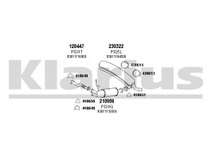 KLARIUS 680021E išmetimo sistema 
 Išmetimo sistema -> Išmetimo sistema, visa