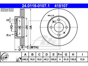 ATE 24.0118-0107.1 stabdžių diskas 
 Stabdžių sistema -> Diskinis stabdys -> Stabdžių diskas
40206-58A00, 40206-58A01, 40206-60Y01