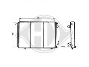 DIEDERICHS 8129162 radiatorius, variklio aušinimas 
 Aušinimo sistema -> Radiatorius/alyvos aušintuvas -> Radiatorius/dalys
6001025340, 7700809048, 7701352040
