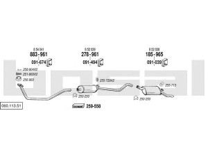 BOSAL 060.113.51 išmetimo sistema 
 Išmetimo sistema -> Išmetimo sistema, visa