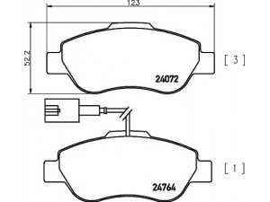 MINTEX MDB3019 stabdžių trinkelių rinkinys, diskinis stabdys 
 Techninės priežiūros dalys -> Papildomas remontas
71773151, 77364636, 77365817, 1559697