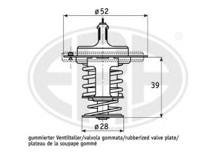 ERA 350243 termostatas, aušinimo skystis 
 Aušinimo sistema -> Termostatas/tarpiklis -> Thermostat
3 396 924, 3599763, 3893570, 3902514