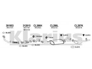 KLARIUS 210280U išmetimo sistema 
 Išmetimo sistema -> Išmetimo sistema, visa