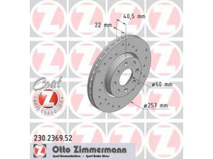 ZIMMERMANN 230.2369.52 stabdžių diskas 
 Dviratė transporto priemonės -> Stabdžių sistema -> Stabdžių diskai / priedai
55 700 920, 55 700 921, 569 024