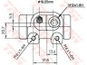 TRW BWD181 rato stabdžių cilindras 
 Stabdžių sistema -> Ratų cilindrai
440273