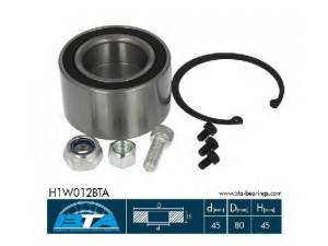 BTA H1W012BTA rato guolio komplektas 
 Ašies montavimas/vairavimo mechanizmas/ratai -> Rato stebulė/montavimas -> Rato guolis
701 498 625, 701 598 625 A, 7D0 498 625