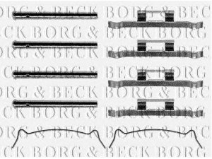 BORG & BECK BBK1034 priedų komplektas, diskinių stabdžių trinkelės