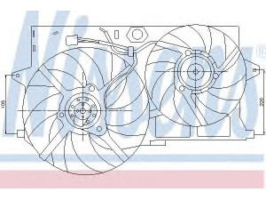 NISSENS 85004 ventiliatorius, radiatoriaus 
 Aušinimo sistema -> Oro aušinimas
1253.41, 1253.42, 1254.69, 1254.71