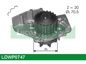 LUCAS ENGINE DRIVE LDWP0747 vandens siurblys 
 Aušinimo sistema -> Vandens siurblys/tarpiklis -> Vandens siurblys
1201C4, 9569147388, 9569147388