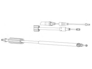 CEF CT02183 trosas, stovėjimo stabdys 
 Stabdžių sistema -> Valdymo svirtys/trosai
4745W0, 4745Z5, 9643731880