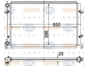 HELLA 8MK 376 781-091 radiatorius, variklio aušinimas 
 Aušinimo sistema -> Radiatorius/alyvos aušintuvas -> Radiatorius/dalys
1K0 121 251 AR, 1K0 121 251 BQ