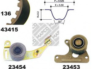 MAPCO 23405 paskirstymo diržo komplektas 
 Techninės priežiūros dalys -> Papildomas remontas
0831 20, 0831.09