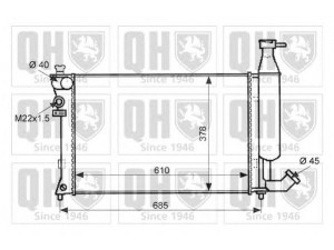 QUINTON HAZELL QER1526 radiatorius, variklio aušinimas 
 Aušinimo sistema -> Radiatorius/alyvos aušintuvas -> Radiatorius/dalys
1330.08, 1330.08