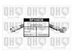 QUINTON HAZELL BFH4836 stabdžių žarnelė 
 Stabdžių sistema -> Stabdžių žarnelės
FBH 6663, 6 922 621