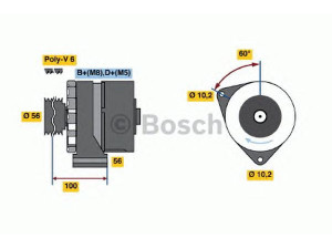 BOSCH 0 986 036 370 kintamosios srovės generatorius 
 Elektros įranga -> Kint. sr. generatorius/dalys -> Kintamosios srovės generatorius
008 154 40 02, 008 154 40 02 80