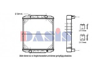 AKS DASIS 390280N radiatorius, variklio aušinimas 
 Aušinimo sistema -> Radiatorius/alyvos aušintuvas -> Radiatorius/dalys
5001847508, 5001847565, 5001856529