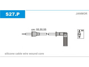 JANMOR S27.P uždegimo laido komplektas 
 Kibirkšties / kaitinamasis uždegimas -> Uždegimo laidai/jungtys