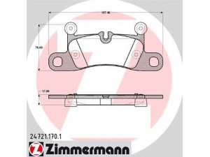 ZIMMERMANN 24721.170.1 stabdžių trinkelių rinkinys, diskinis stabdys 
 Techninės priežiūros dalys -> Papildomas remontas
95835293900, 99135293902, 7P0698451