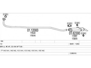 MTS C260010005879 išmetimo sistema 
 Išmetimo sistema -> Išmetimo sistema, visa