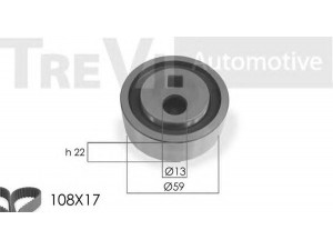 TREVI AUTOMOTIVE KD1006 paskirstymo diržo komplektas 
 Techninės priežiūros dalys -> Papildomas remontas
083103, 083114, 831Q4, 083103, 083114
