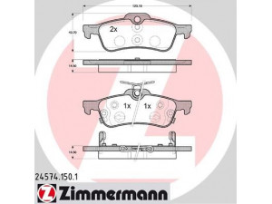 ZIMMERMANN 24574.150.1 stabdžių trinkelių rinkinys, diskinis stabdys 
 Techninės priežiūros dalys -> Papildomas remontas
04466-0D010, 04466-0D010