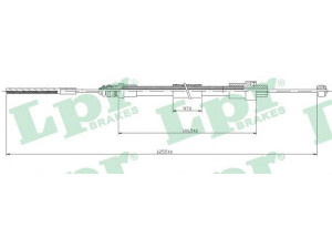 LPR C1079B trosas, stovėjimo stabdys 
 Stabdžių sistema -> Valdymo svirtys/trosai
4745F4, 1472959080