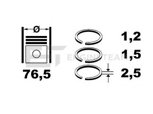 ET ENGINETEAM R1008000 stūmoklio žiedų komplektas 
 Variklis -> Cilindrai/stūmokliai
032107301H, 032107311C